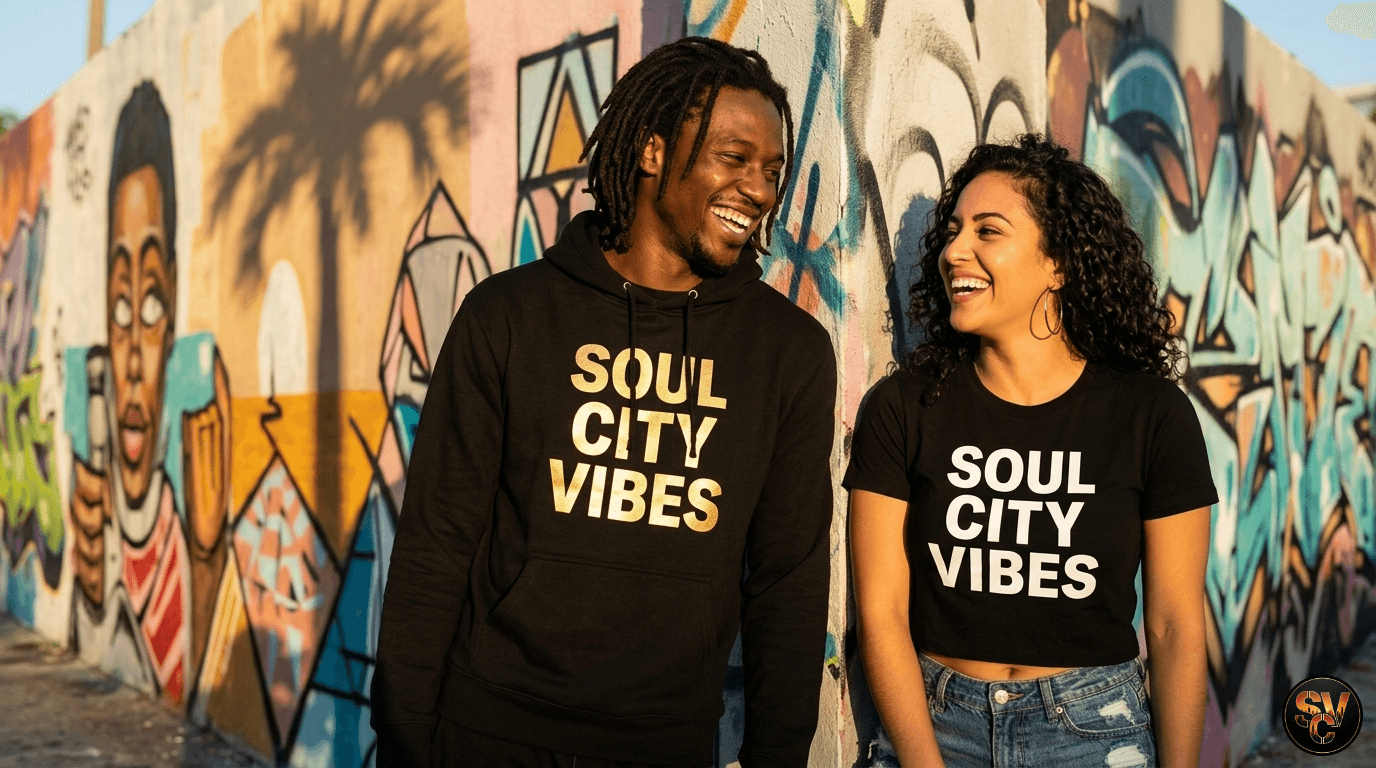 Soul City Vibes lifestyle — wearing the first drop